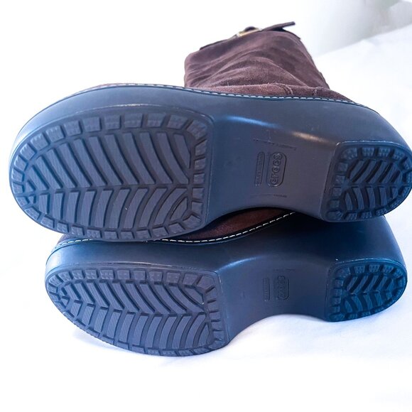 Crocs | Cobbler High Boot | Brown Suede Size 7 - Picture 13 of 15